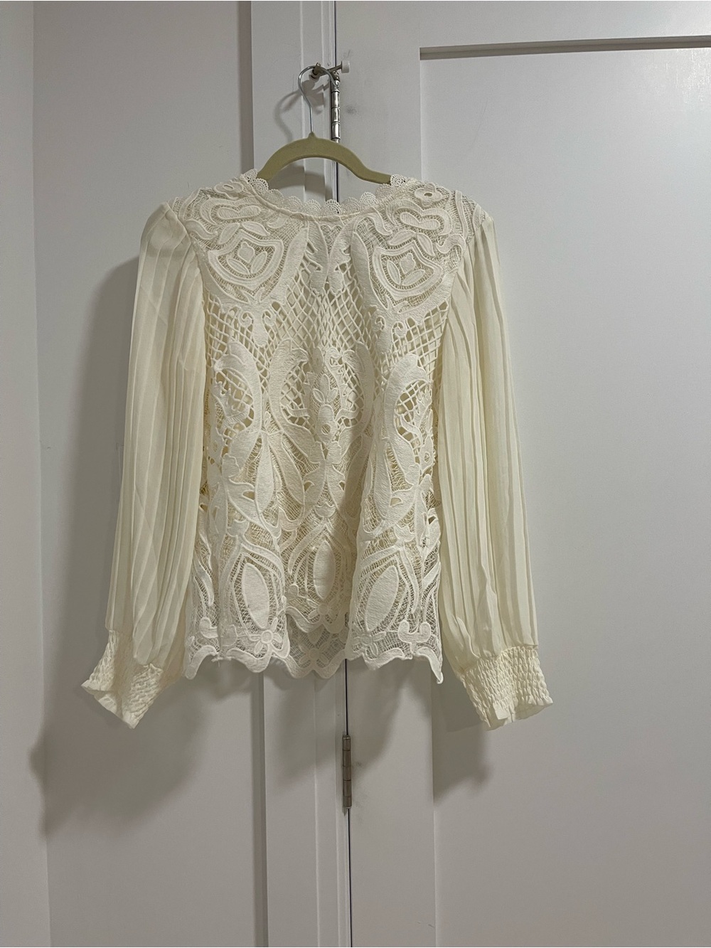 Bailey 44 Ivory Crochet Lace Blouse
